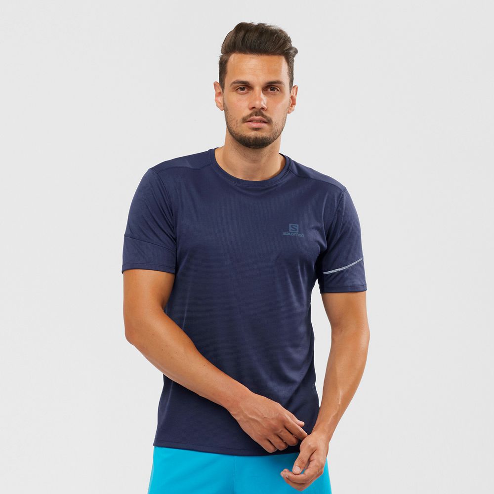 Salomon AGILE Tops Hombre - Azul Marino - Colombia (84965-PVNH)